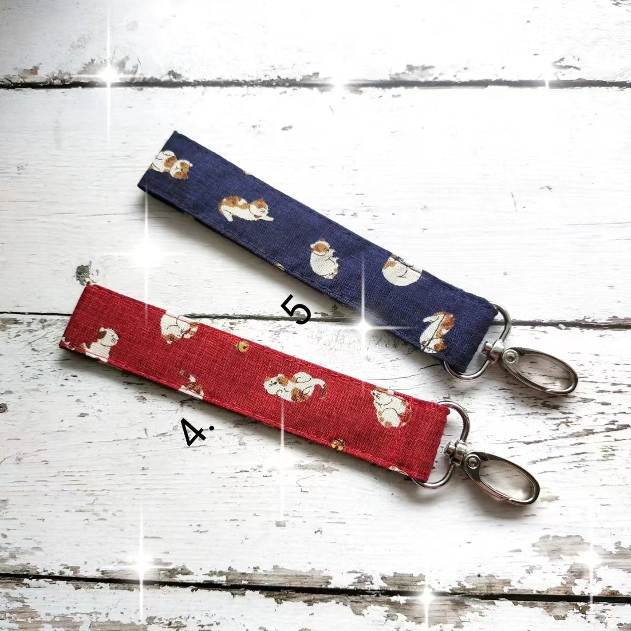 Keychain Lanyard with Japanese Fabric