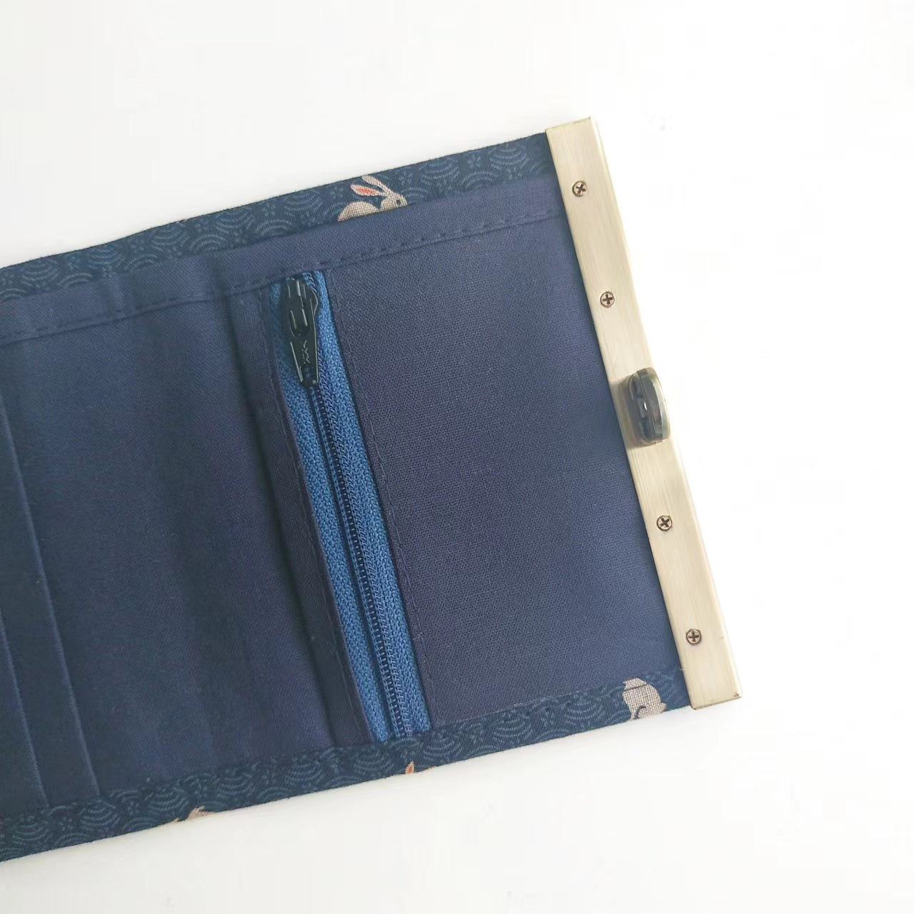 Clutch Wallet - Japanese Indigo Rabbits