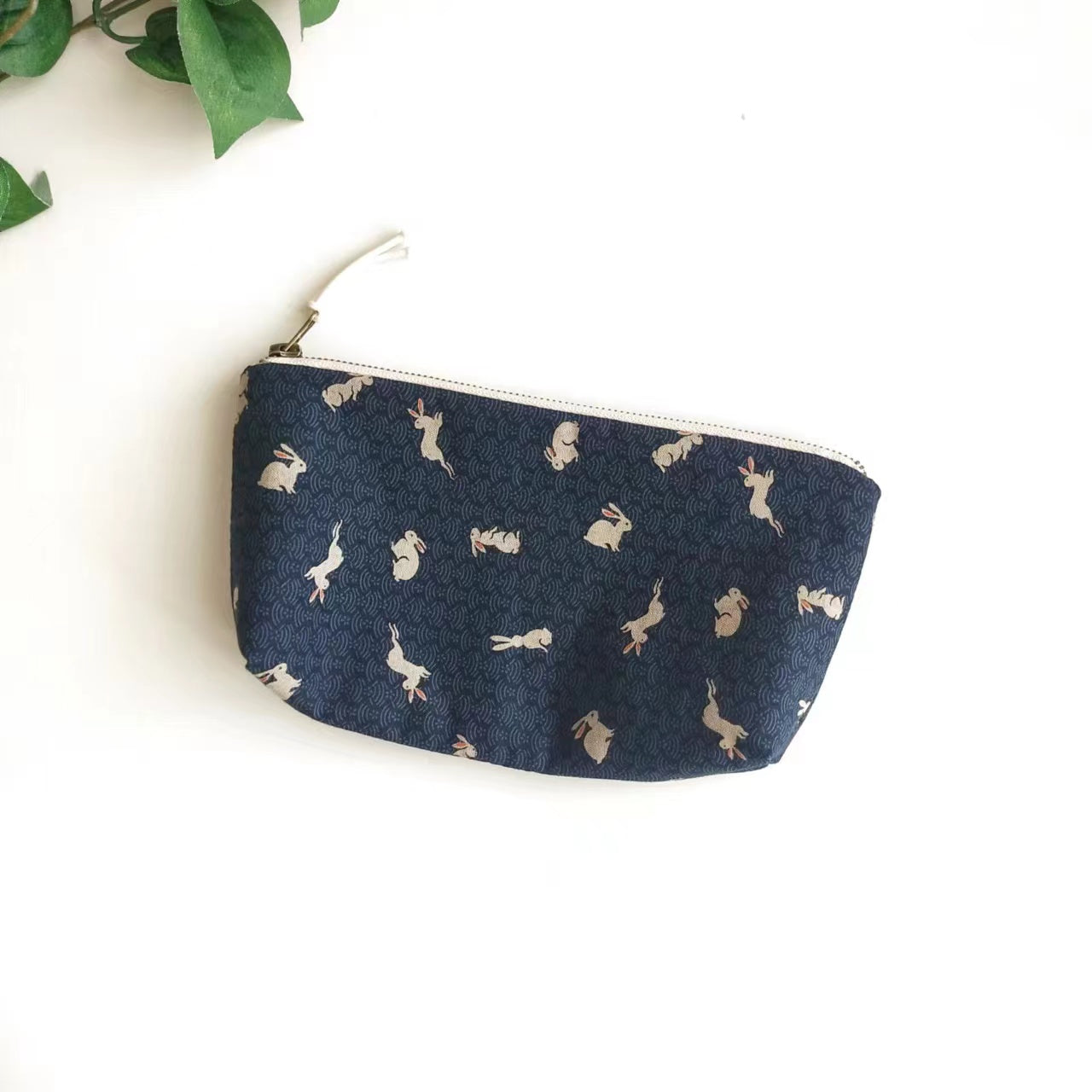 Zipper Pouch, Japanese Indigo, Pencil Case, Glasses Case - Japanese Indigo