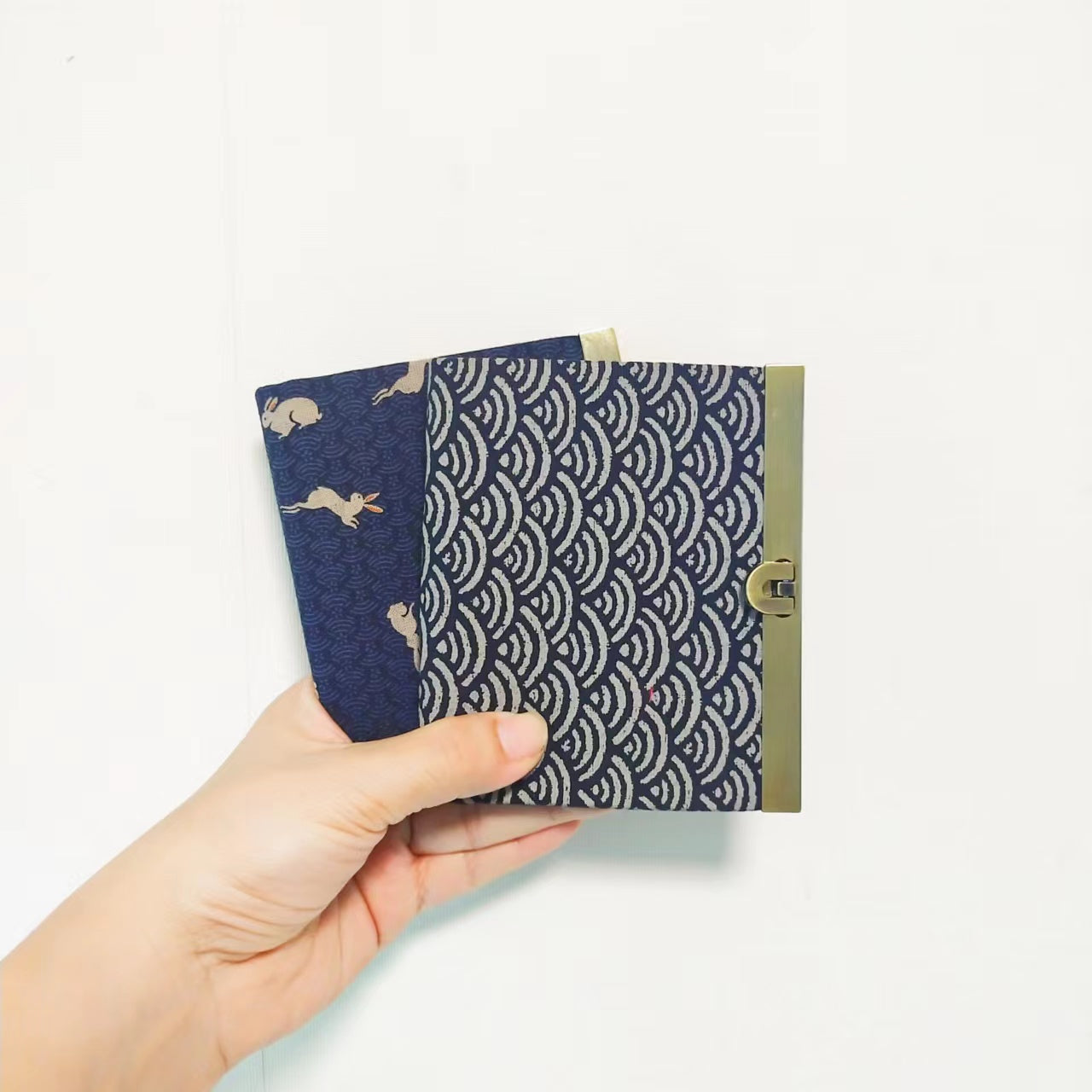 Clutch Wallet - Japanese Indigo Rabbits