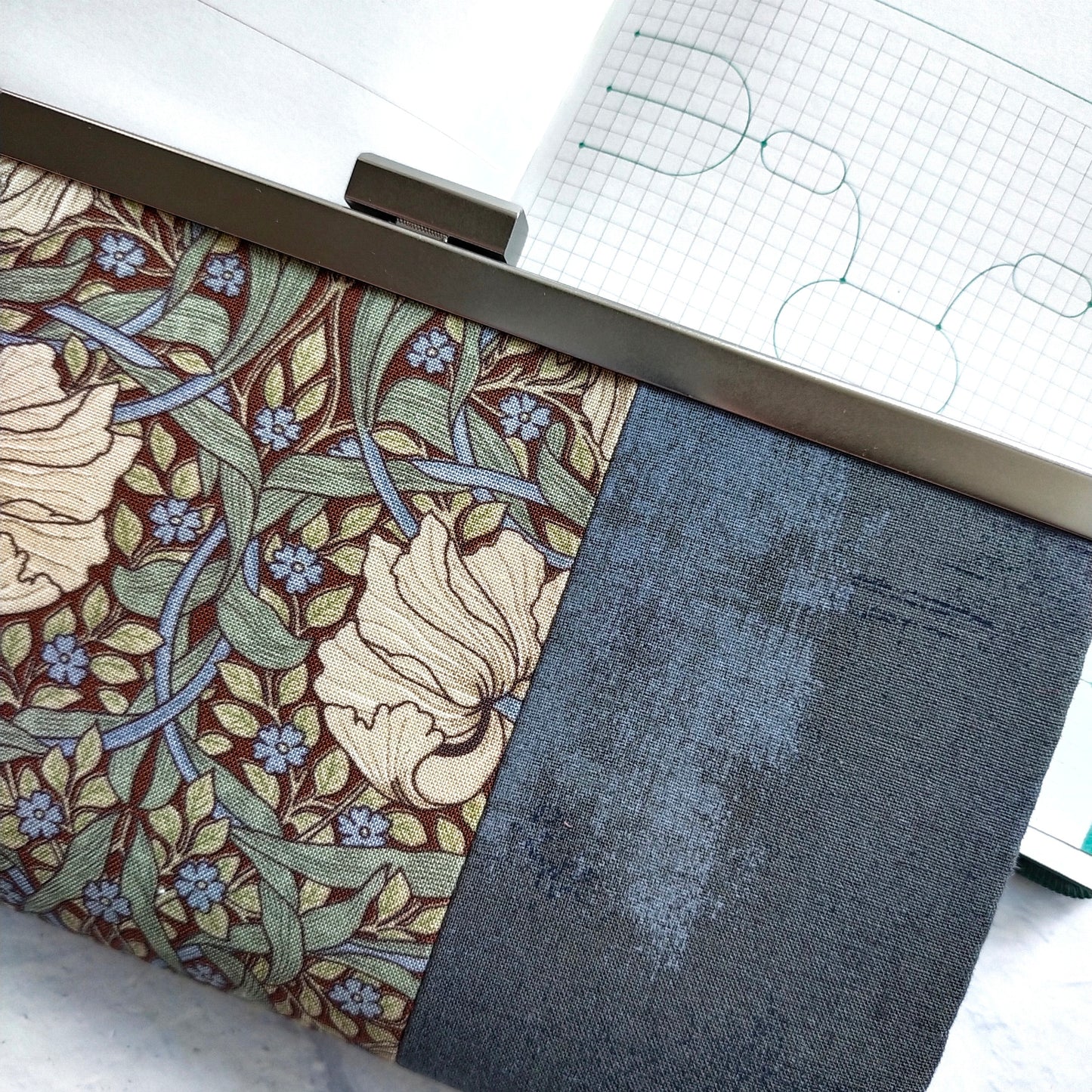 Classic Clutch Wallet - Morris & Co Chrysanthemum