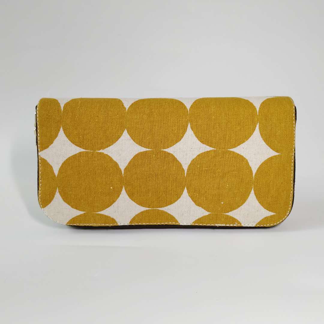 Long Zipper Wallet - Yellow Polka Dot