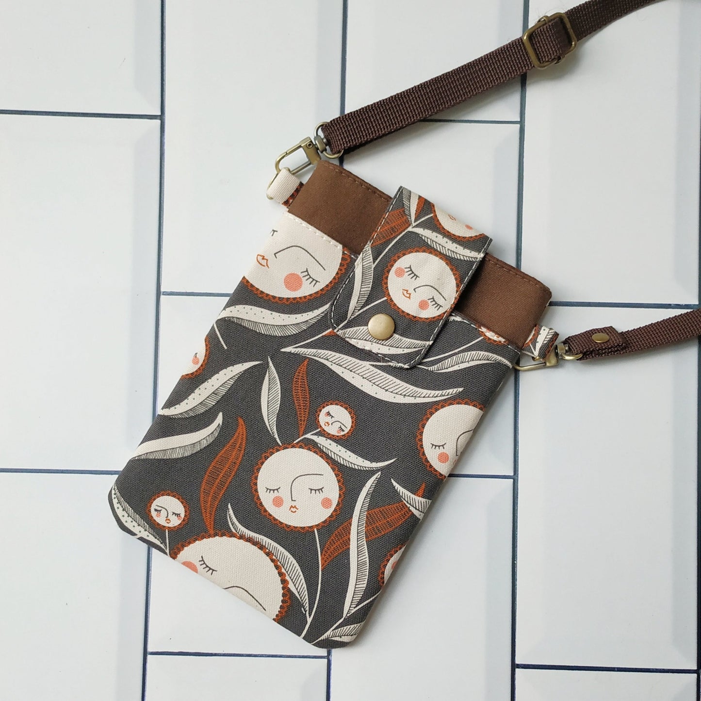 Phone Crossbody Bag - Sleepy Face