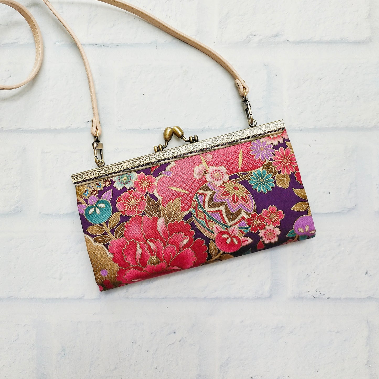 Crossbody Wallet Bag - Japanese Peony