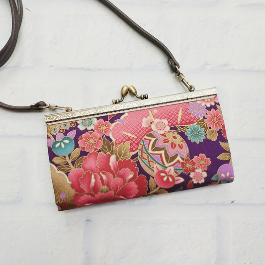 Crossbody Wallet Bag - Japanese Peony