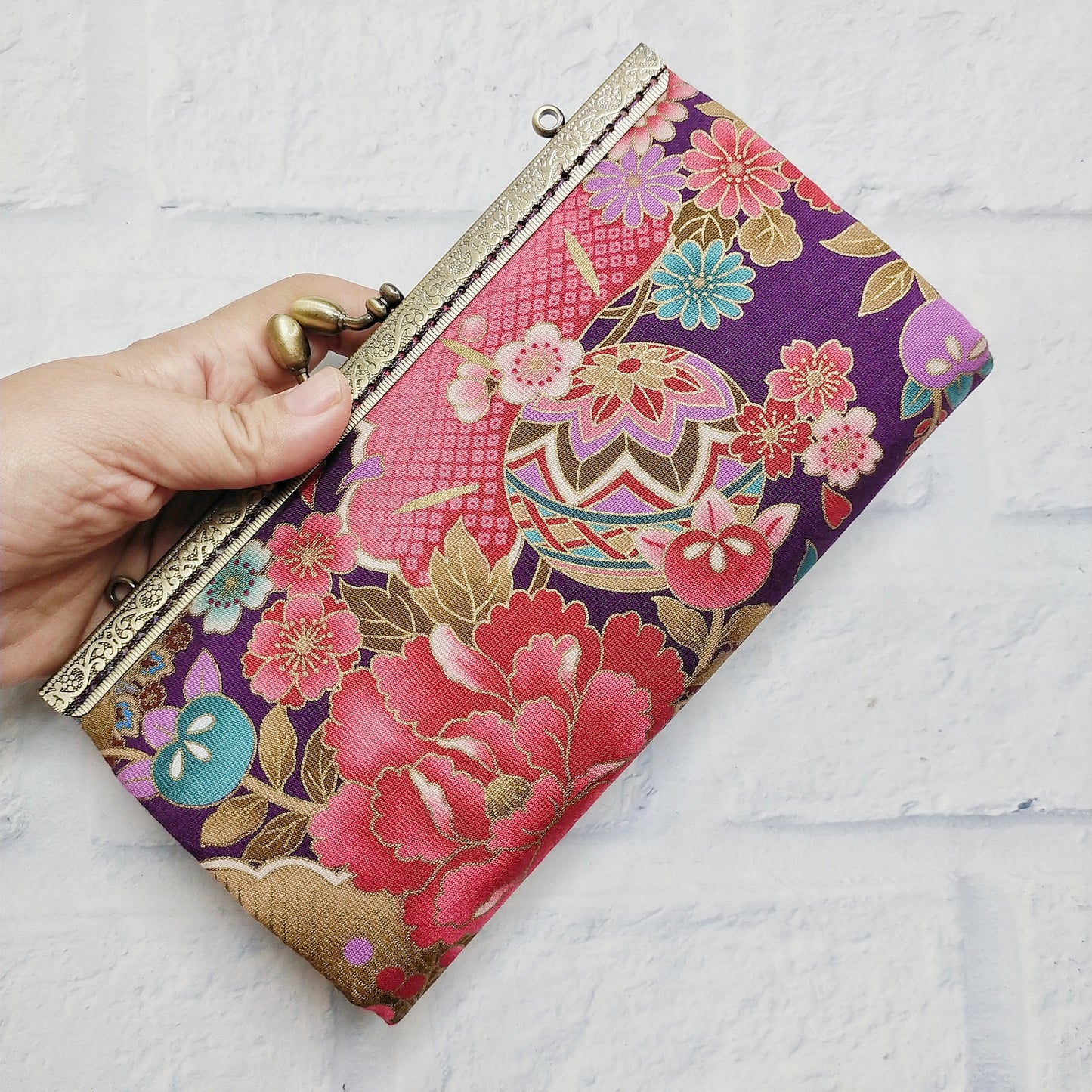 Crossbody Wallet Bag - Japanese Peony