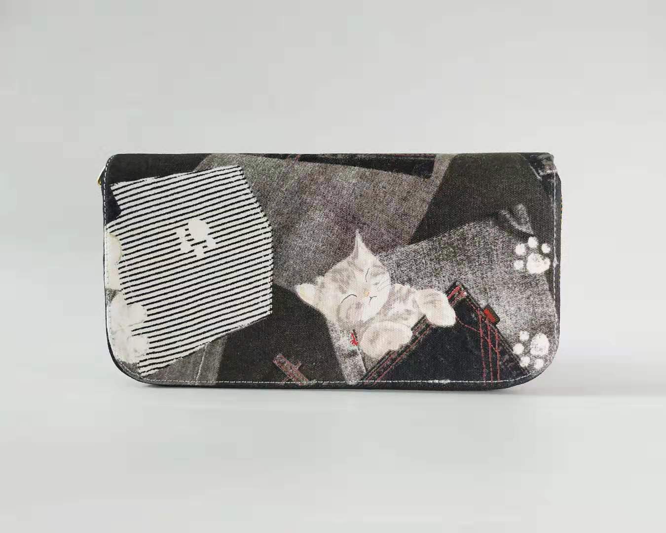 Long Zipper Wallet - Cat in Pocket