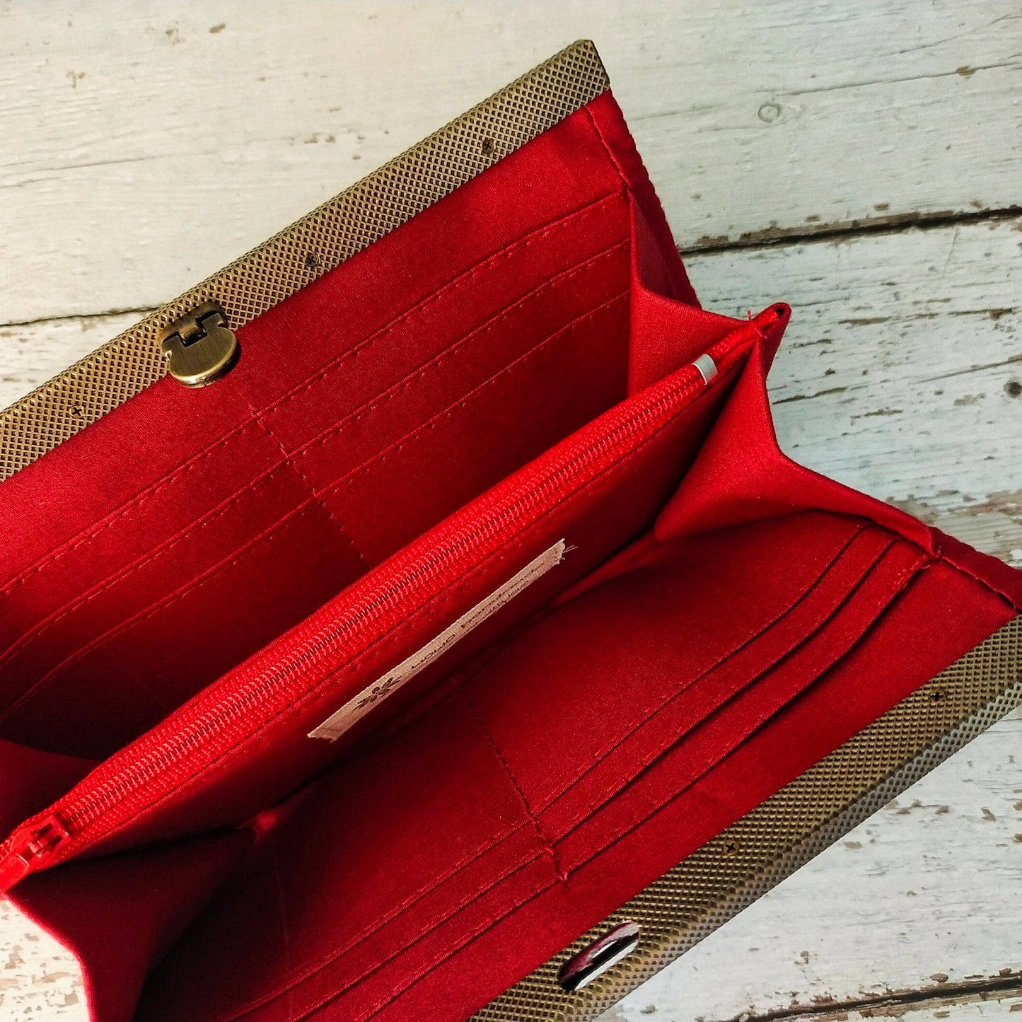 Clutch Wallet - Japanese Seigaiha Wave (Red)