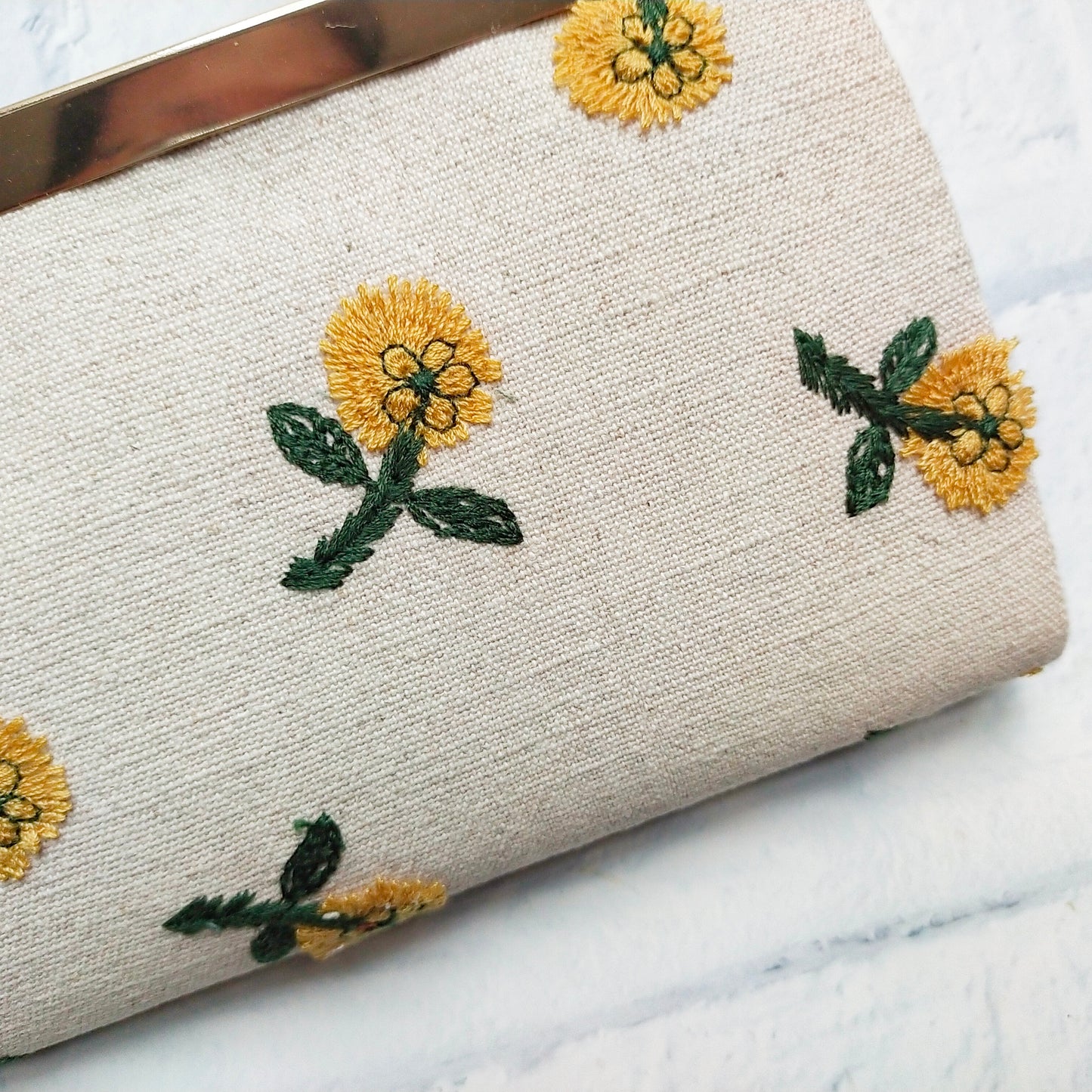 Clutch Wallet - Little Daisy Embroidery