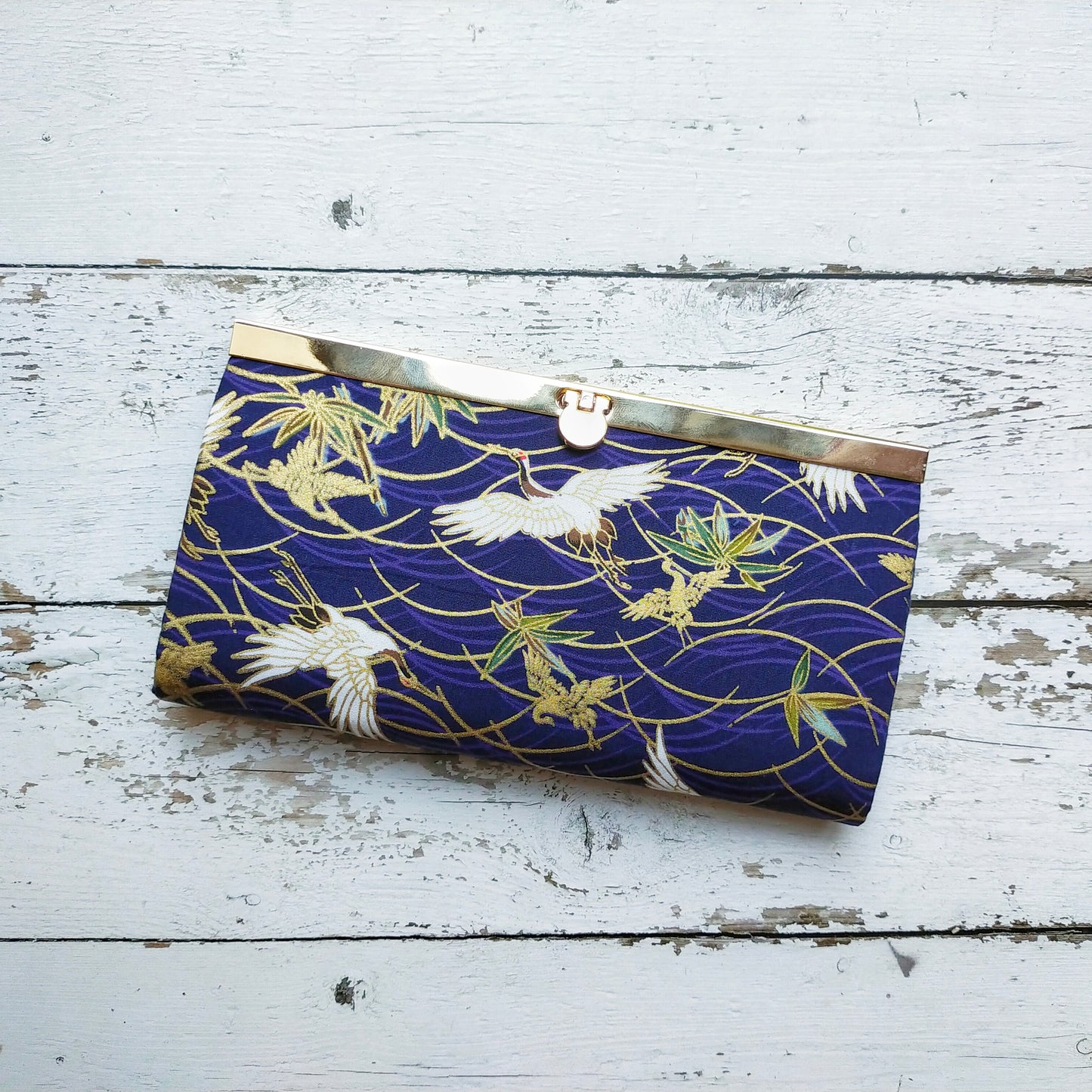 Clutch Wallet - Japanese Gold-Plated Crane