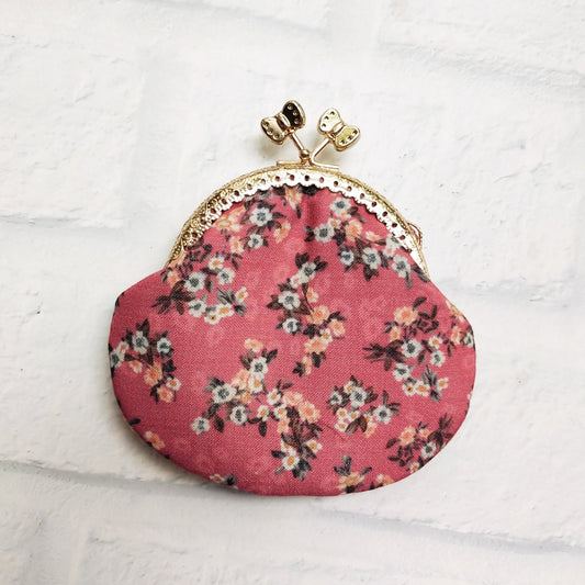 Coin Purse - Floral on Pink