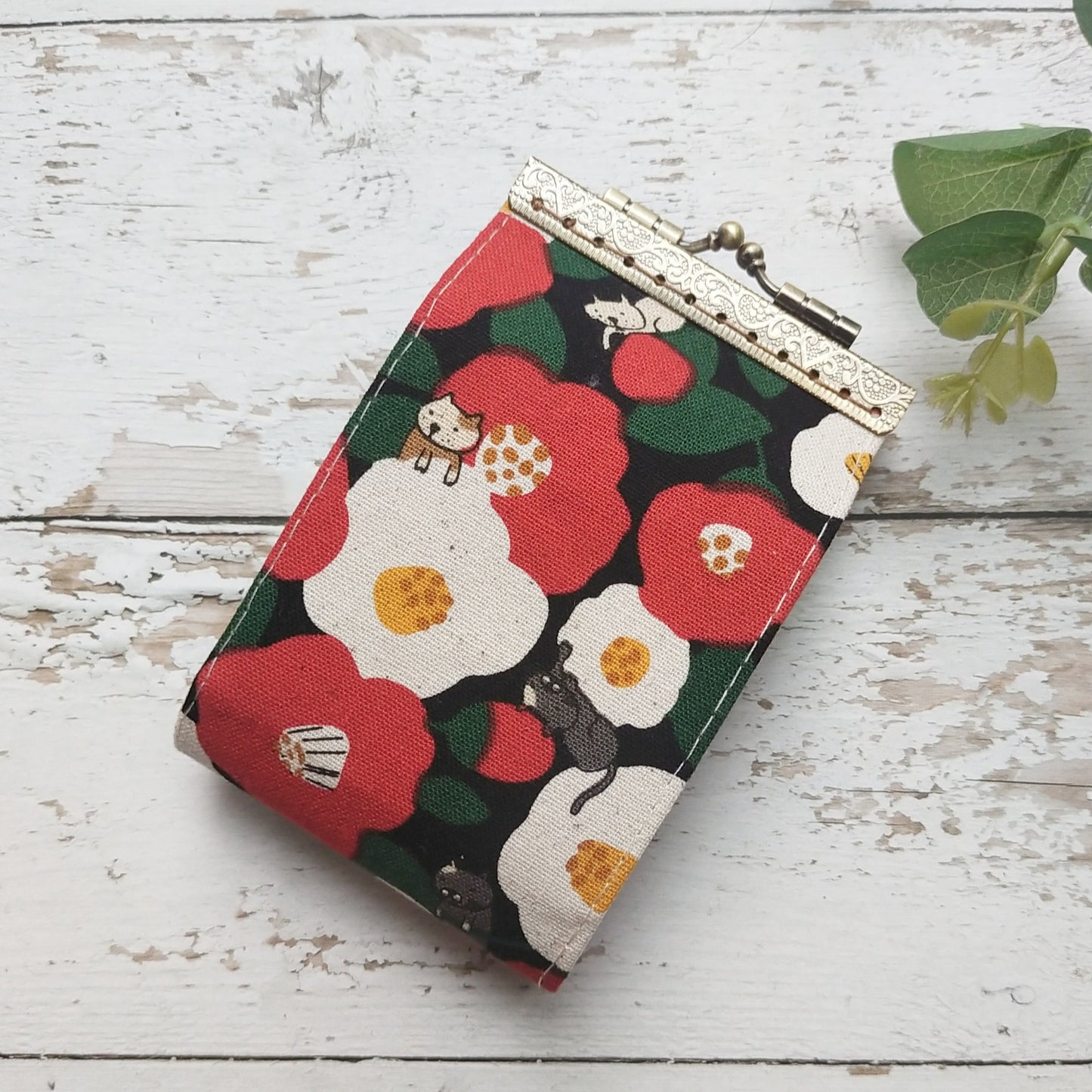 Card Holder - Cats in Flowers