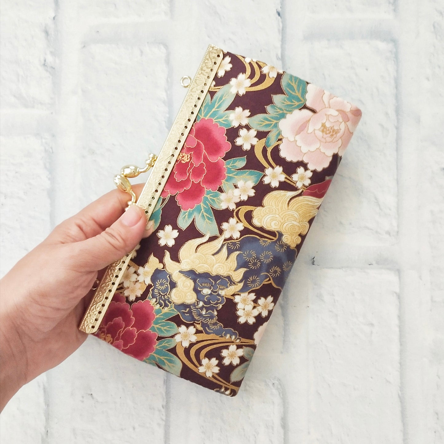 Clutch Wallet - Gold Plated Flowers