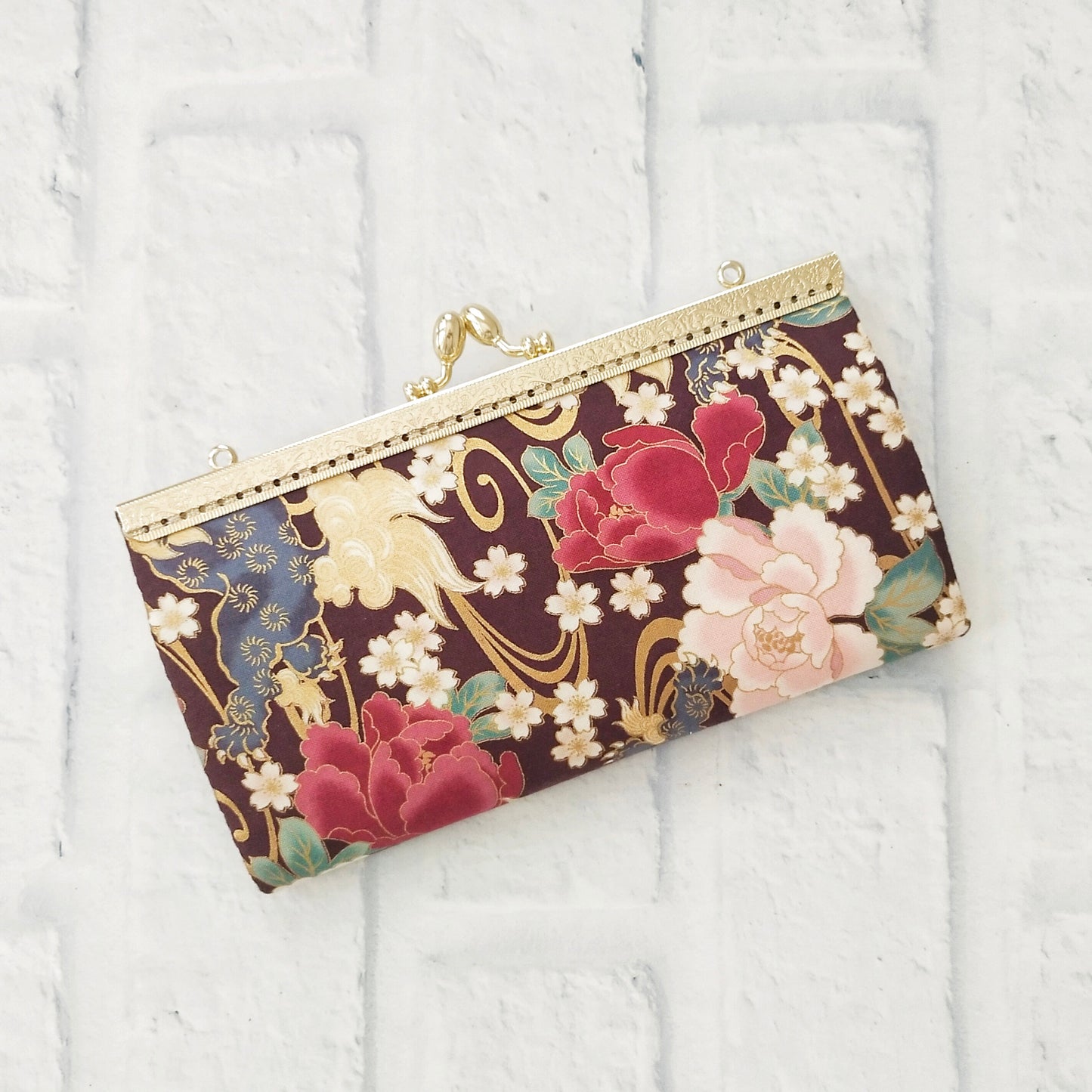 Clutch Wallet - Gold Plated Flowers