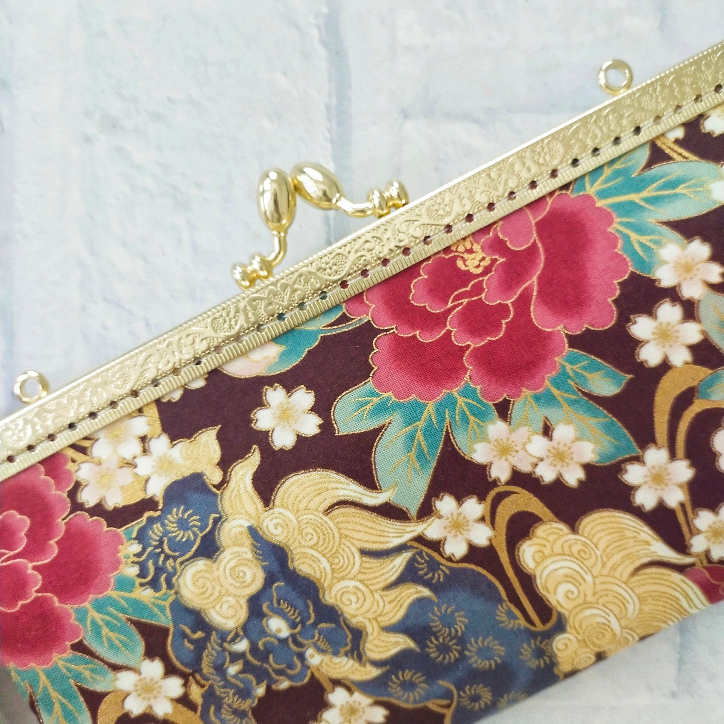 Clutch Wallet - Gold Plated Flowers