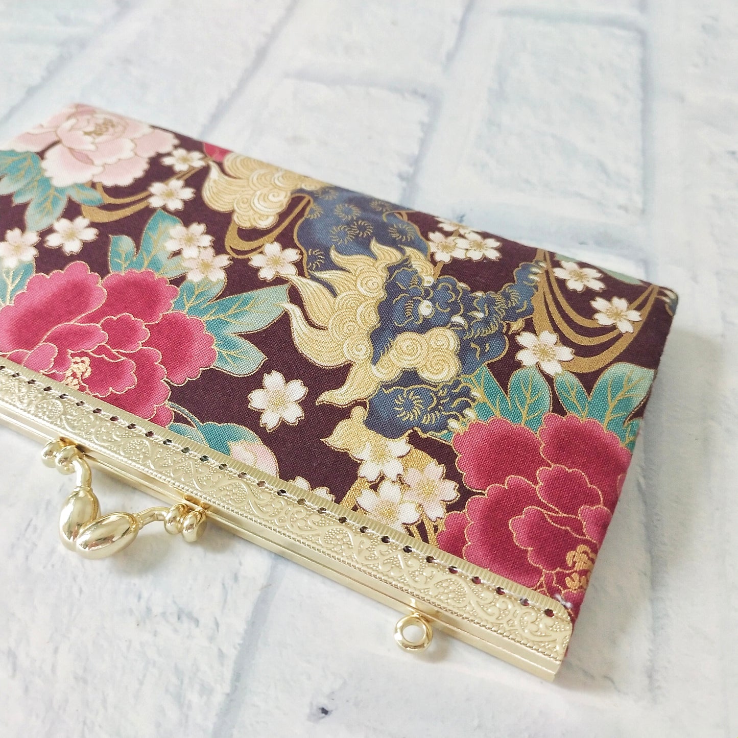 Clutch Wallet - Gold Plated Flowers