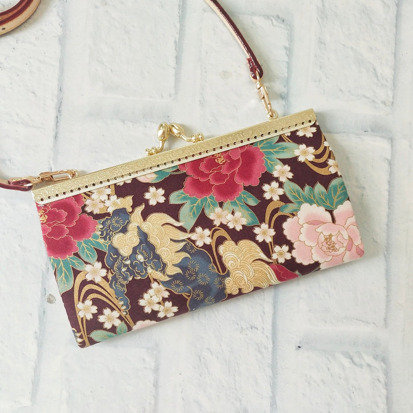 Clutch Wallet - Gold Plated Flowers