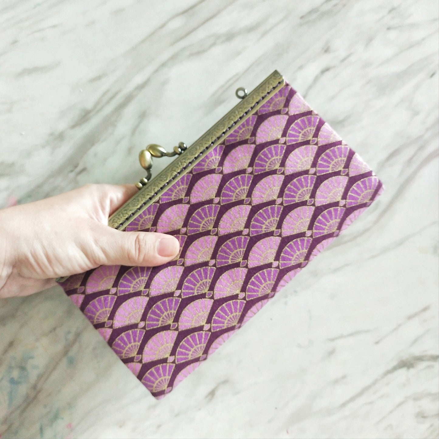 Crossbody Wallet Bag - Fans (Purple)