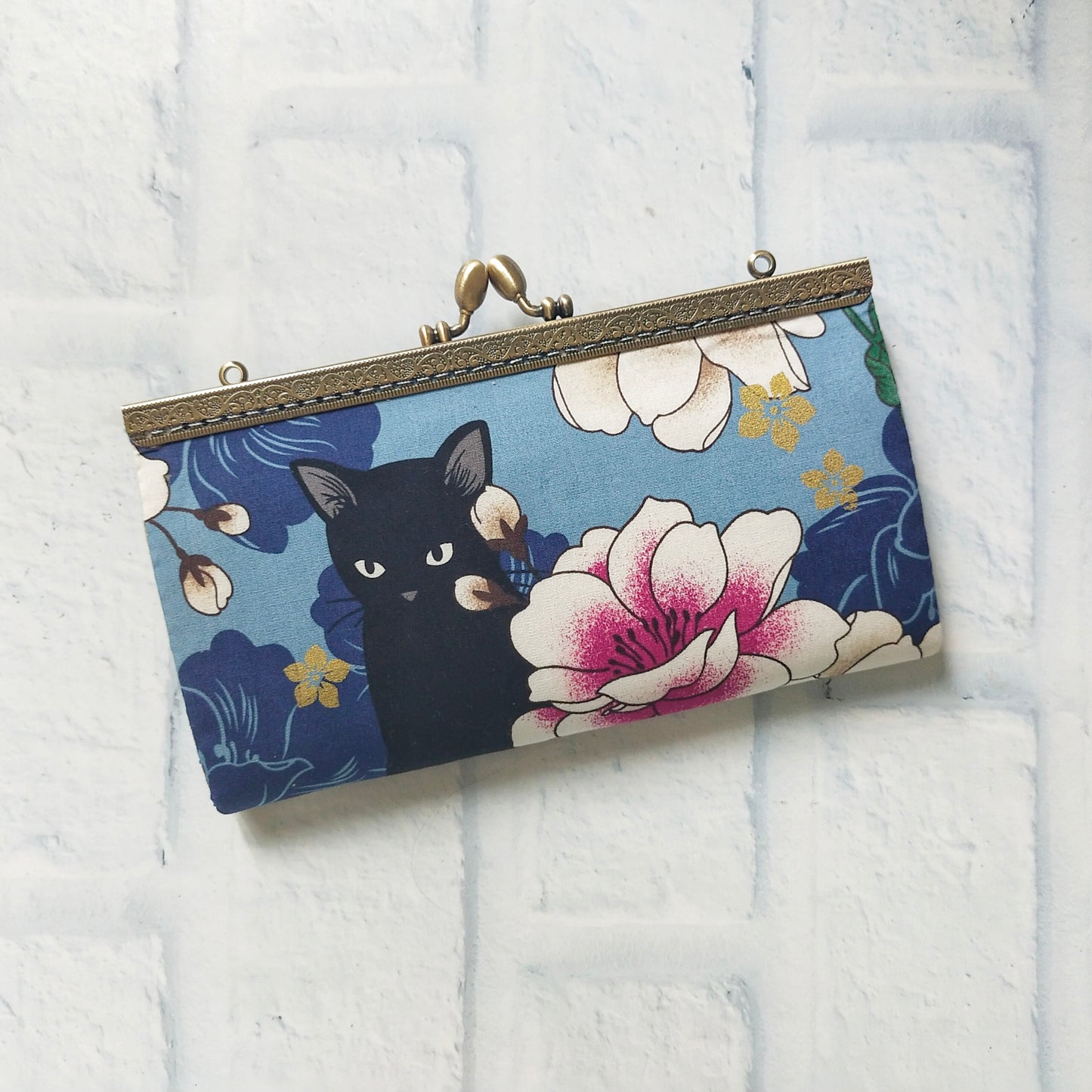 Crossbody Wallet Bag - Black Cat