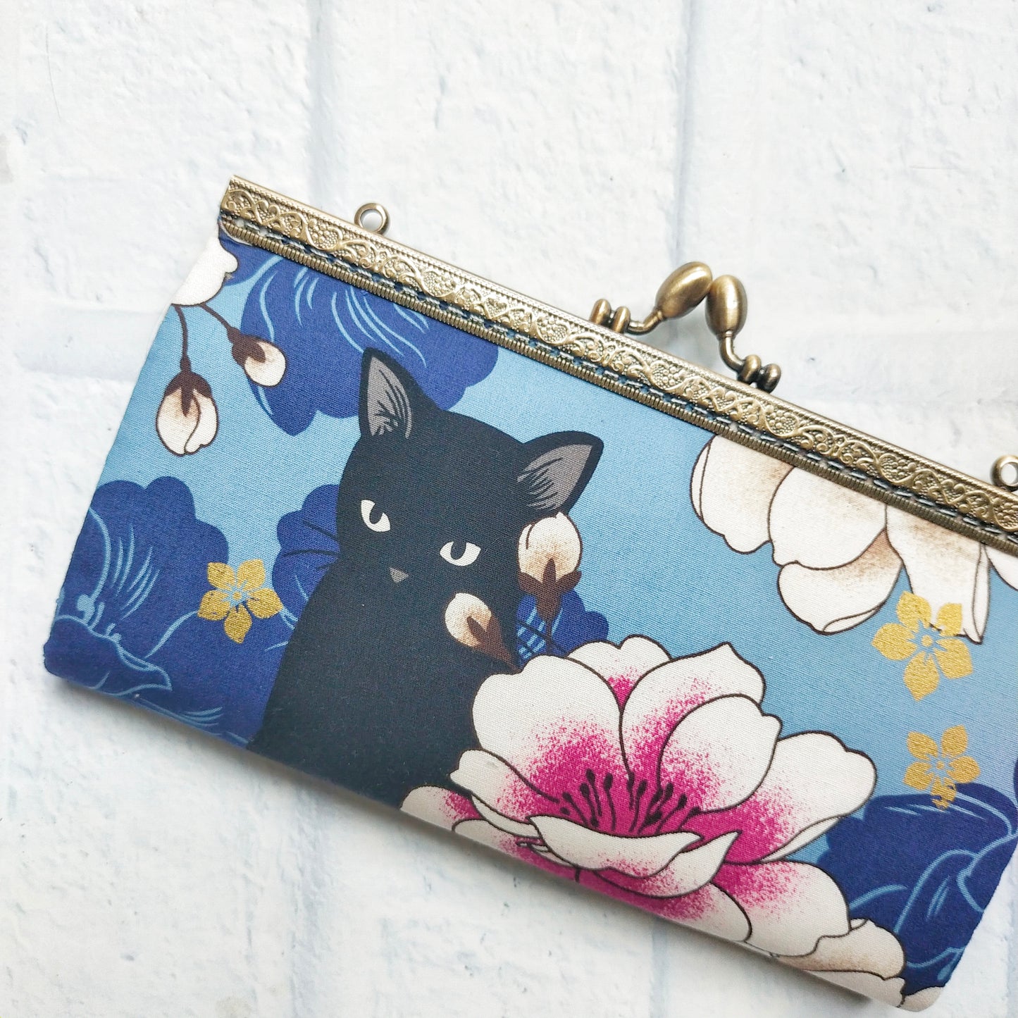 Crossbody Wallet Bag - Black Cat