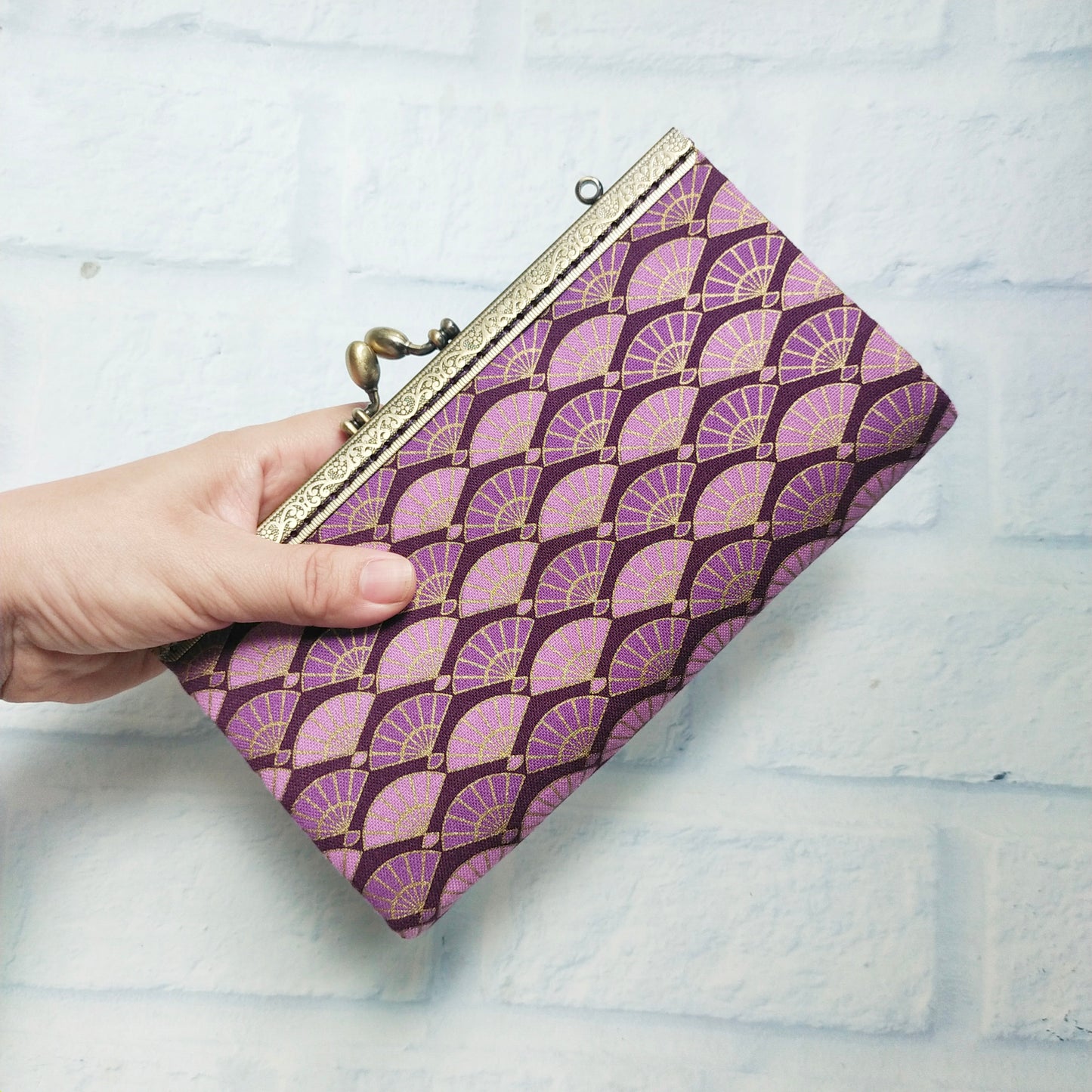 Crossbody Wallet Bag - Fans (Purple)